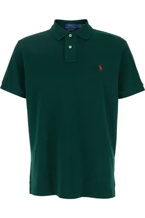 Ralph Lauren Top, Herre, Grøn, XL, Bomuld, Grøn poloshirt med pony-detalje