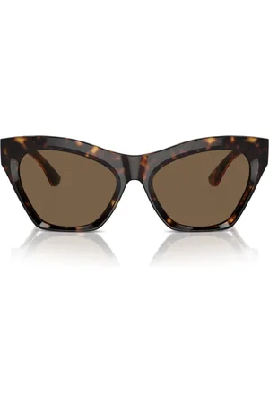 Burberry Tilbehør, unisex, Brun, 55 MM, Elegant Cat-Eye Solbriller med Monogram