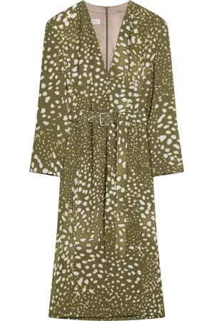 DRIES VAN NOTEN Kjole, Dame, Grøn, S, Midi Kjole til Kvinder
