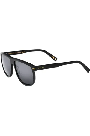 Polar Tilbehør, unisex, Sort, 60 MM, Uld, Guld solbriller med grå linser
