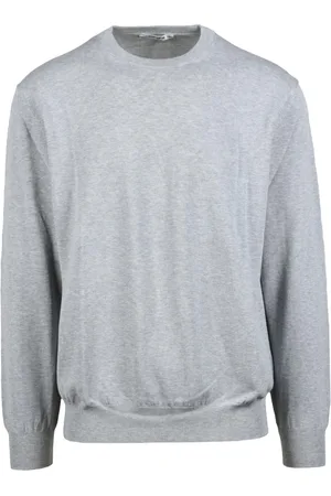 KANGRA CASHMERE Strik, Herre, Grå, 4XL, Bomuld, Bomuldssweater