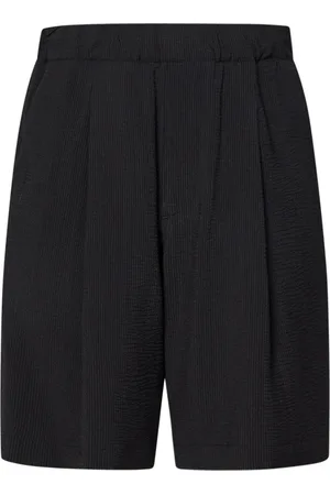 LOW BRAND Shorts, Herre, Sort, L, Uld, Sort Uldblandet Plisseret Shorts