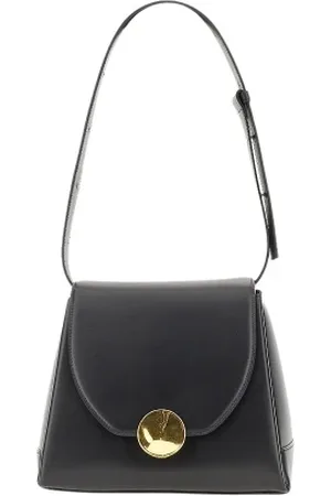 Jil Sander Taske, Dame, Sort, ONE SIZE, Uld, Sort læder Victor skuldertaske