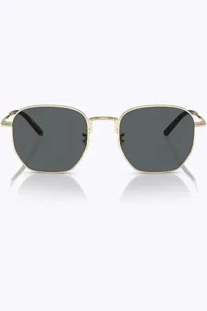 Oliver Peoples Tilbehør, unisex, Gul, 51 MM, Uld, Hexagonal Guld Solbriller Polariseret