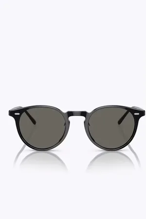 Oliver Peoples Tilbehør, unisex, Sort, 48 MM, Vintage Rund Nøglehulssolbriller Model N.02