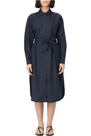 Woolrich Kjole, Dame, Blå, S, Bæltet Kjole til Kvinder