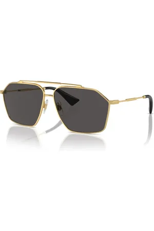 Dolce & Gabbana Tilbehør, unisex, Gul, 61 MM, Tyl, Elegant Pilot Style Solbriller