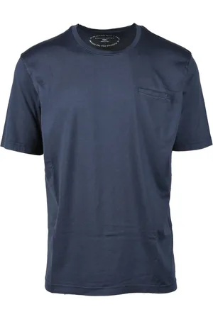FEDELI Top, Herre, Blå, XL, Bomuld, Bomuld T-shirt