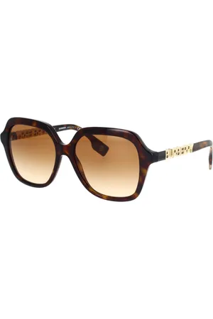 Burberry Tilbehør, unisex, Brun, 55 MM, Uld, Firkantede solbriller Joni Brun Gradient
