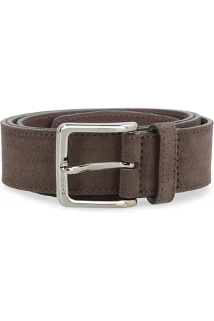 HUGO BOSS Tilbehør, Herre, Brun, 105 CM, Uld, Stilfuldt Faux Læder Bælte