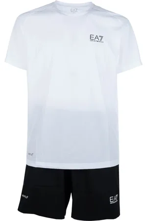 EA7 Sport, Herre, Hvid, XL, Uld, Stilfulde Punge til Mænd og Kvinder