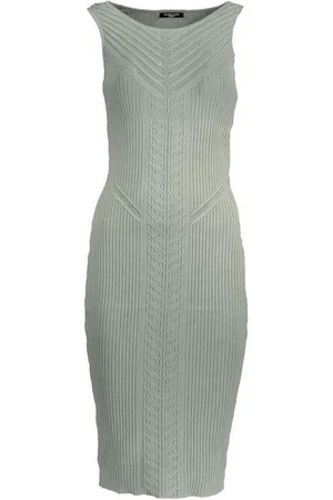 Guess Kjole, Dame, Grøn, L, Grøn Broderet Tank Kjole