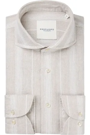 Profuomo Skjorte, Herre, , L, Uld, Stilfuld Skjorte