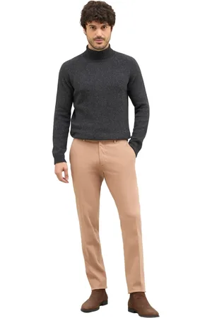 Boglioli Bukser, Herre, Lyserød, 2XL, Bomuld, Komfortabel bomuldsslim Chinos