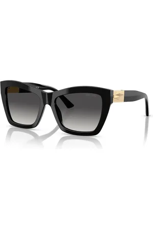 Jimmy Choo Tilbehør, Dame, Sort, 54 MM, Cat-Eye solbriller, grå gradient linser
