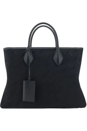 Salvatore Ferragamo Taske, Herre, Sort, ONE SIZE, Uld, Jacquard Star Tote Håndtaske