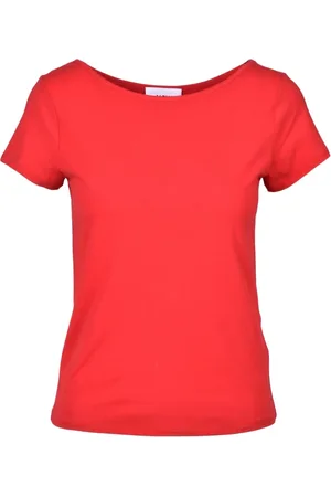 ALPHA STUDIO Top, Dame, Rød, XS, Bomuld, Bomuld Elastan T-shirt