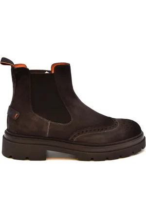 santoni Sko, Herre, Brun, 41 1/2 EU, Læder, Klassiske Læderstøvler