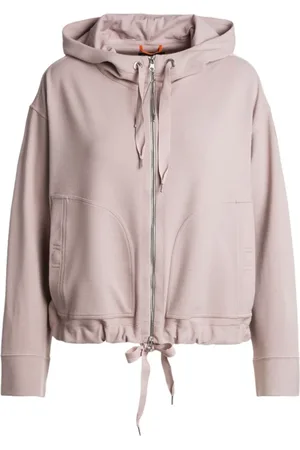 Parajumpers Sweathshirts & Hoodies, Dame, Lilla, XS, Uld, Strækbar hættetrøje med crepe ansigt