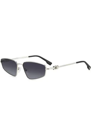 Dsquared2 Tilbehør, unisex, Grå, 60 MM, Ikoniske solbriller med ahornbladdetalje