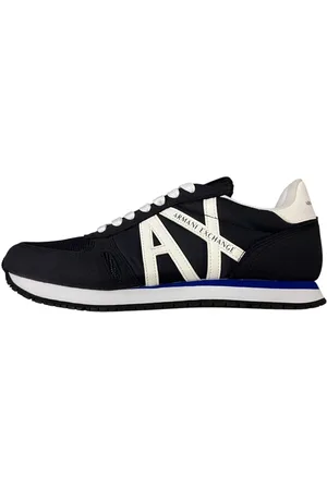 Armani Exchange Sko, Herre, Blå, 40 EU, Læder, Marineblå Lave Top Sneakers