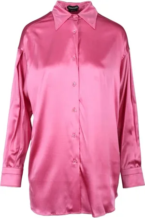Tom Ford Bluser & Skjorter, Dame, Lyserød, S, Silk Elastan Skjorte