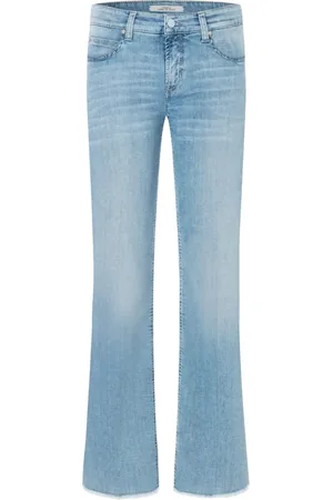Cambio Jeans, Dame, Blå, XL, Denim, Paris Flared Denim Bukser