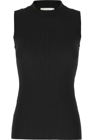 Sportmax Top, Dame, Sort, XS, Uld, Stilfuld TOP til modeentusiaster