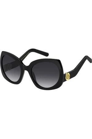 Marc Jacobs Tilbehør, Dame, Sort, 57 MM, Uld, Stilfulde solbriller med sorte rammer