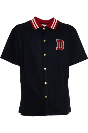 Drôle de Monsieur Skjorte, Herre, Blå, M, Bomuld, Marinebroderet Casual Skjorte
