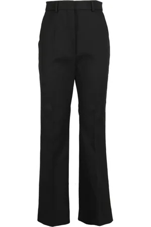 Sportmax Bukser, Dame, Sort, L, Bomuld, Leather Bukser