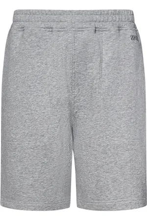 Ermenegildo Zegna Shorts, Herre, Grå, M, Bomuld, Melange Grå Bomuld Knælang Shorts