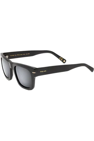 Polar Tilbehør, unisex, Sort, 52 MM, Uld, Guld iserede solbriller med sort stel