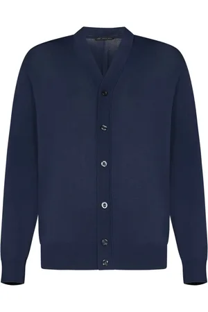 LOW BRAND Strik, Herre, Blå, S, Blå Sweater Kollektion