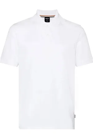 HUGO BOSS Top, Herre, Hvid, L, Broderet Logo Polo Shirt Hvid