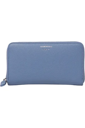 Emporio Armani Tilbehør, Dame, Blå, ONE SIZE, Uld, Stilfuldt Pung til Daglig Brug