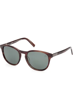 Timberland Tilbehør, unisex, Brun, 53 MM, Runde Polariserede Solbriller Elegant Stil
