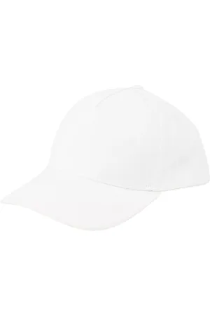 Palm Angels Tilbehør, Dame, Hvid, ONE SIZE, Uld, Hvid kasket med skygge Stilfuld