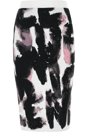 Alexander McQueen Nederdel, Dame, Sort, XS, Luksuriøs Gonna Stil Midi Nederdel