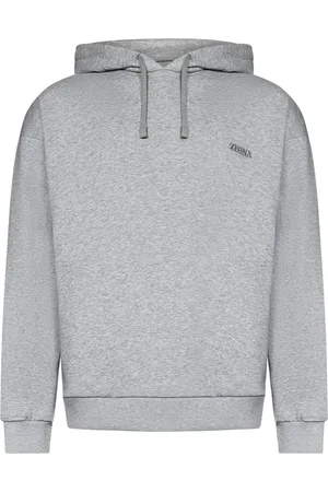 Ermenegildo Zegna Sweathshirts & Hoodies, Herre, Grå, S, Bomuld, Grå Sweater med hætte og lommer