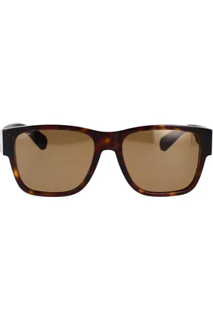 Bvlgari Tilbehør, unisex, Brun, 56 MM, Uld, Geometrisk Form Polariserede Solbriller