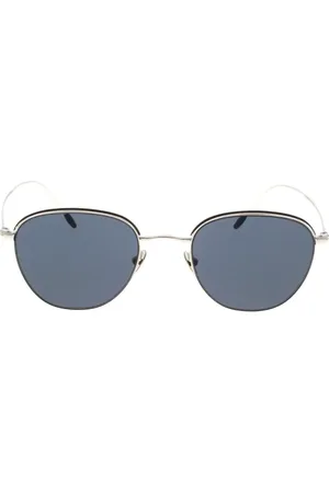 Giorgio Armani Tilbehør, unisex, Grå, 51 MM, Firkantet Metal Solbriller Modigt Stil