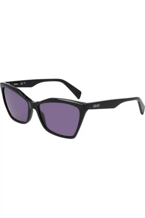Liu Jo Tilbehør, unisex, Sort, 58 MM, Firkantede solbriller i blank sort