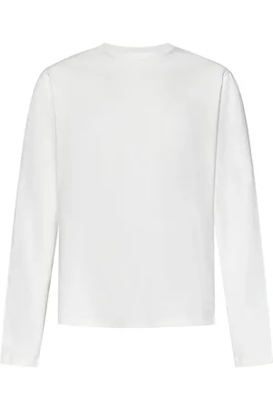 Jil Sander Top, Herre, Hvid, XL, Læder, Hvide T-shirts og Polos med Læderpatch