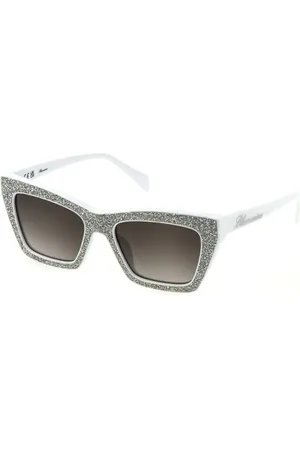 BLUMARINE Tilbehør, Dame, Flerfarvet, 54 MM, Cat-eye solbriller hvid med grå linser