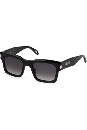 Roberto Cavalli Tilbehør, unisex, Sort, 52 MM, Uld, Stilfulde solbriller med grå linser
