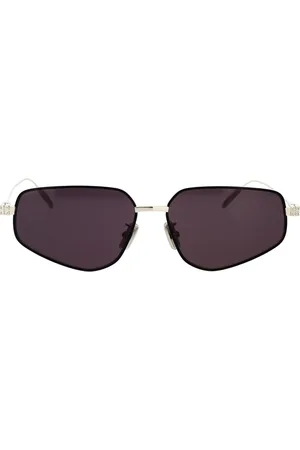Givenchy Tilbehør, Dame, Grå, 57 MM, Uld, Stilfulde solbriller med sølv accenter
