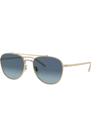 Oliver Peoples Tilbehør, unisex, Gul, 55 MM, Uld, Rivetti Solbriller Blå Gradient Linser