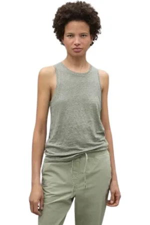 ECOALF Top, Dame, Grøn, M, Linned, Halden Linnedærme T-shirt