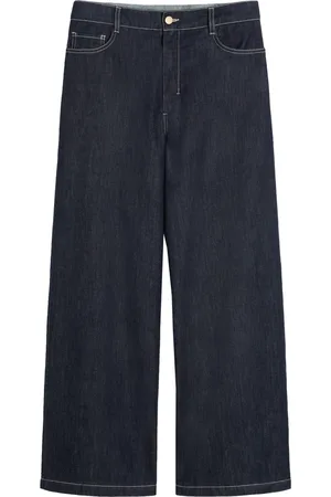 Max Mara Jeans, Dame, Blå, M, Tyl, Clean Sugar Style Straight Jeans